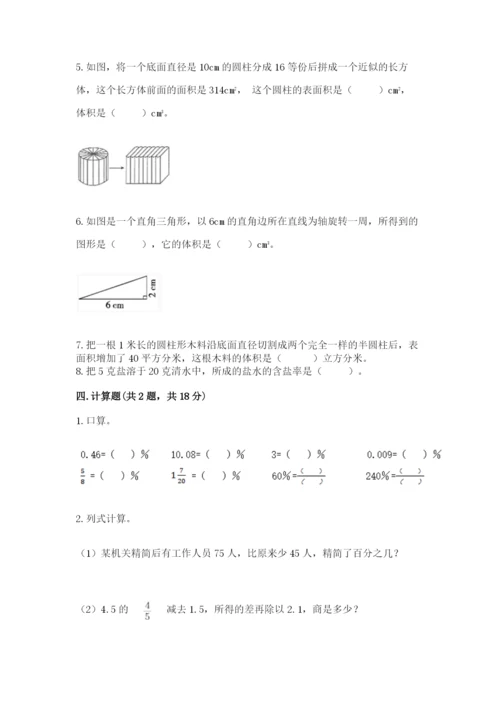 苏教版六年级下册数学期中测试卷附完整答案【名校卷】.docx