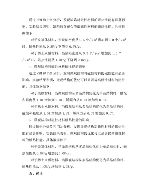 磁性材料的微观结构与性能分析