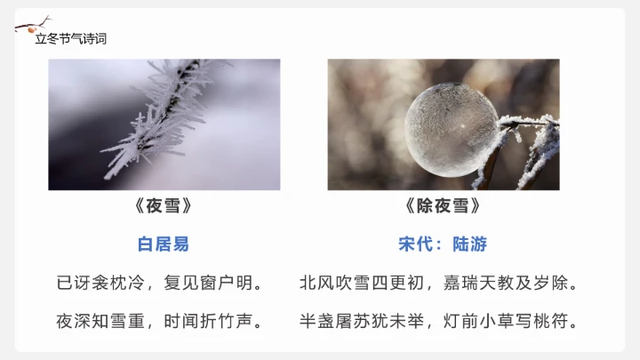 简约中国风传统二十四节气之立冬介绍PPT模板