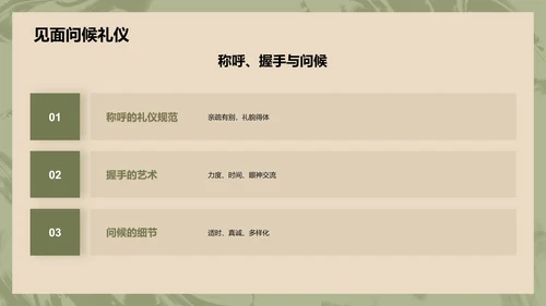 蓝色水墨风文化礼仪PPT模板