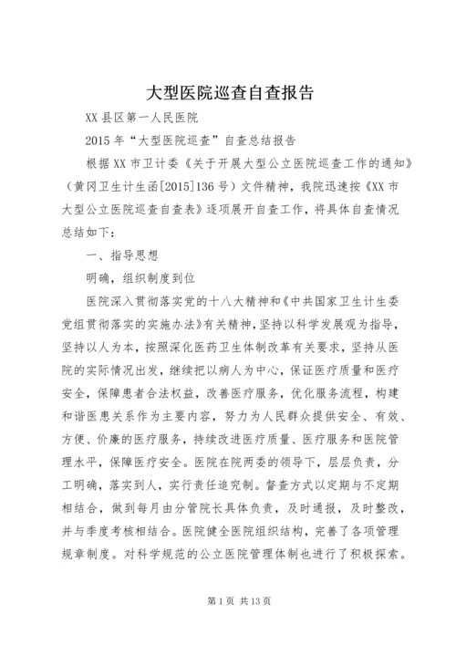 大型医院巡查自查报告.docx