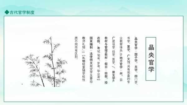 古代官学制度介绍动态PPT模板