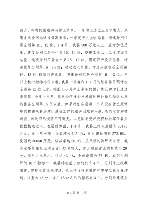 县长在全县经济运行调度会上的讲话.docx