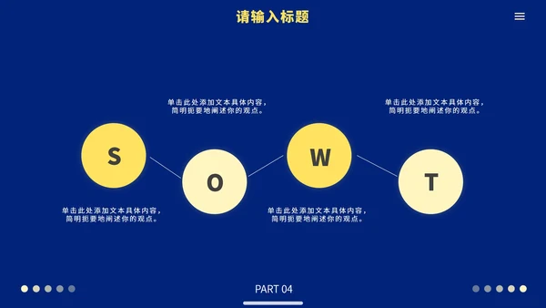 蓝黄极简高级商务工作汇报PPT模板