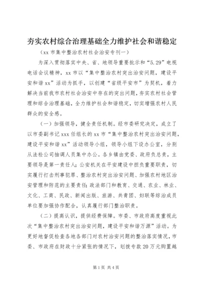 夯实农村综合治理基础全力维护社会和谐稳定 (3).docx