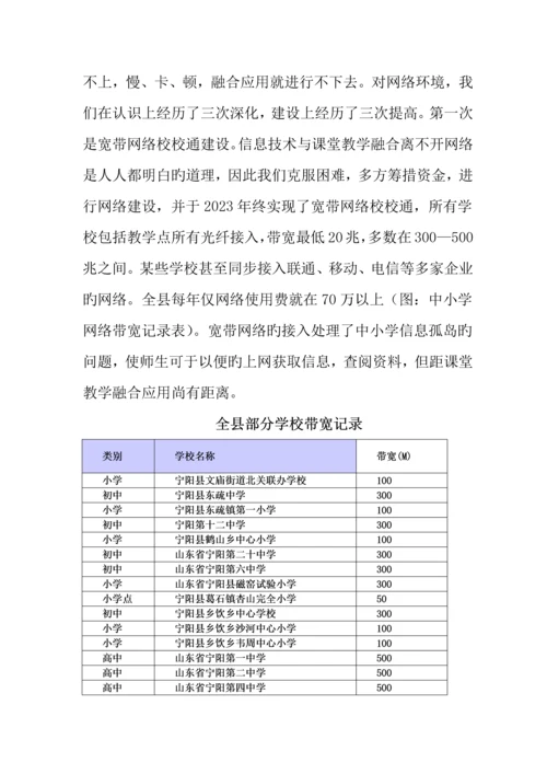 农村中小学推进信息技术与课堂教学融合应用的问题与对策.docx