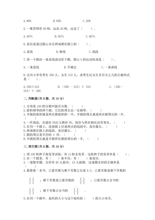 小学六年级上册数学期末测试卷（考点提分）.docx