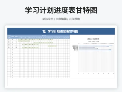 学习计划进度甘特图