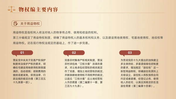 黄色天平法律民法典物权编解读大会动态PPT