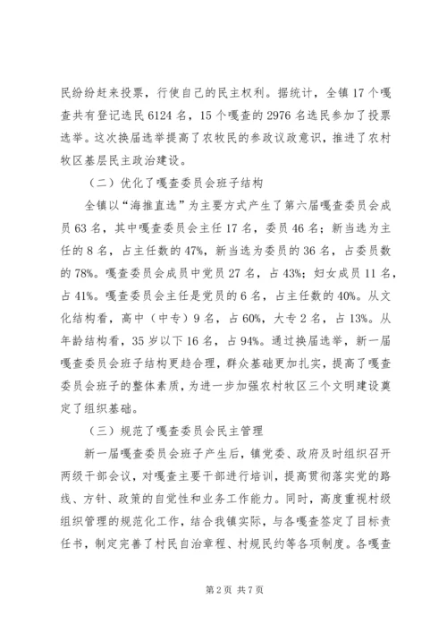 乡镇第六届嘎查委员会换届选举工作总结.docx