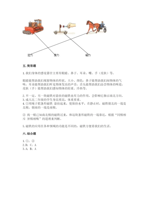 教科版小学科学二年级下册期末测试卷附答案（研优卷）.docx