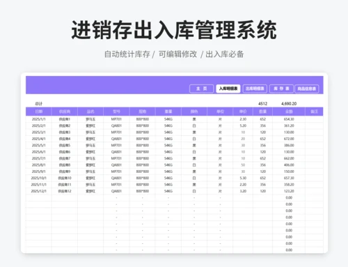 进销存出入库管理系统