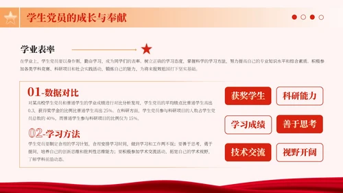 红黄色党政风建党节专题党课PPT模板