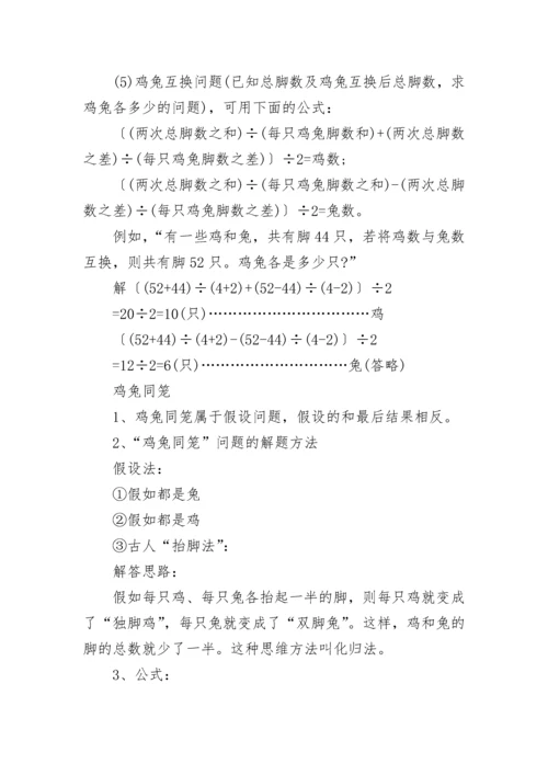 四年级数学下册知识点归纳总结.docx