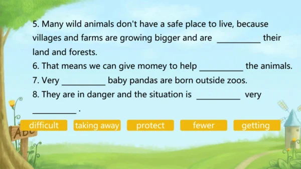 Module6 Animals in danger 本模块综合与测试