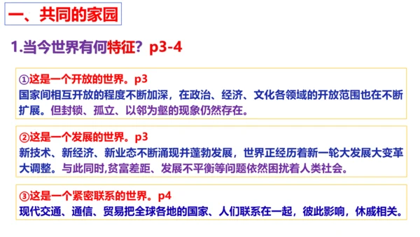 第一课 同住地球村复习课件（25张PPT）