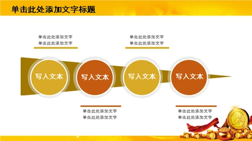 奢华金币贵金属金融理财通用PPT模板