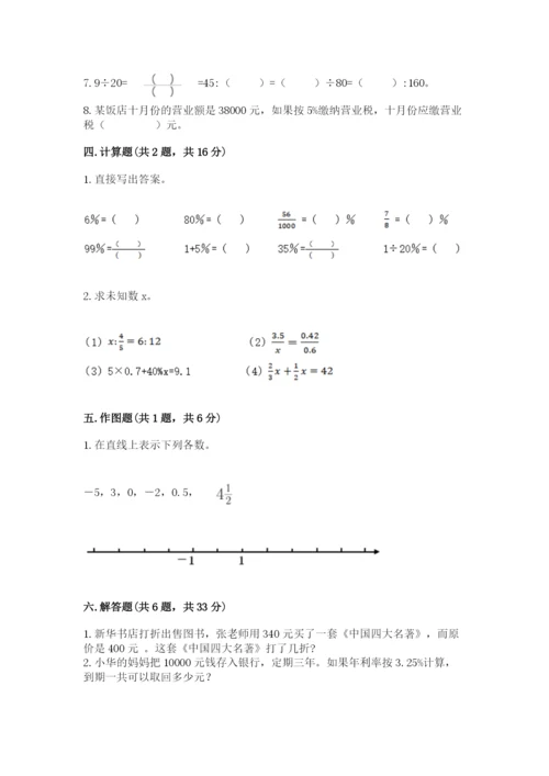 人教版六年级下册数学期末测试卷及答案【精选题】.docx