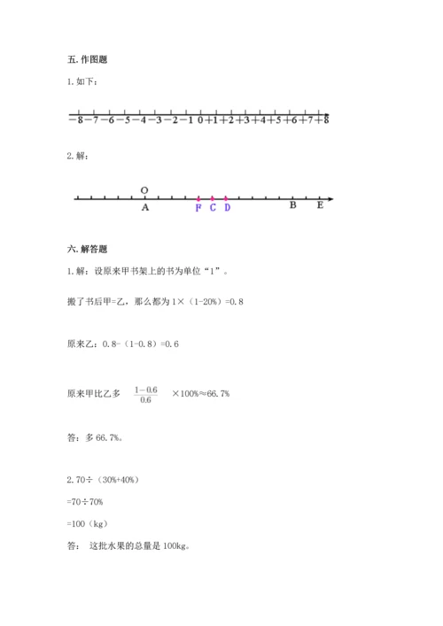 人教版六年级下册数学期末测试卷含答案（完整版）.docx