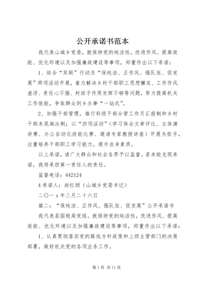 公开承诺书范本 (2).docx