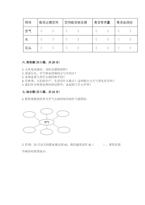 教科版三年级上册科学期末测试卷及答案解析.docx