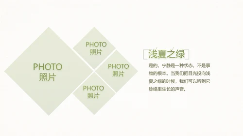 绿色淡雅小清新旅行电子相册纪念册PPT动态