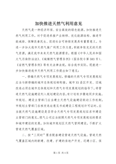 加快推进天然气利用意见.docx