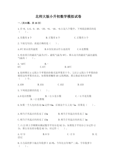 北师大版小升初数学模拟试卷（考点提分）.docx