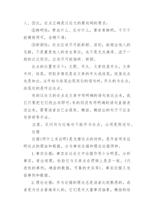 语文议论文知识点.docx
