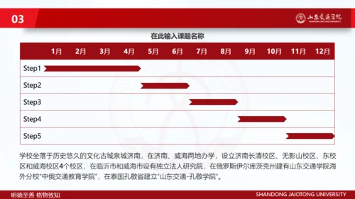 山东交通学院毕业生论文答辩汇报通用PPT模板
