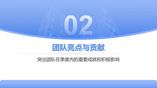 公司团队季度绩效回顾与优化建议通用PPT蓝色模板