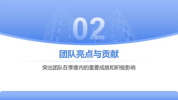公司团队季度绩效回顾与优化建议通用PPT蓝色模板