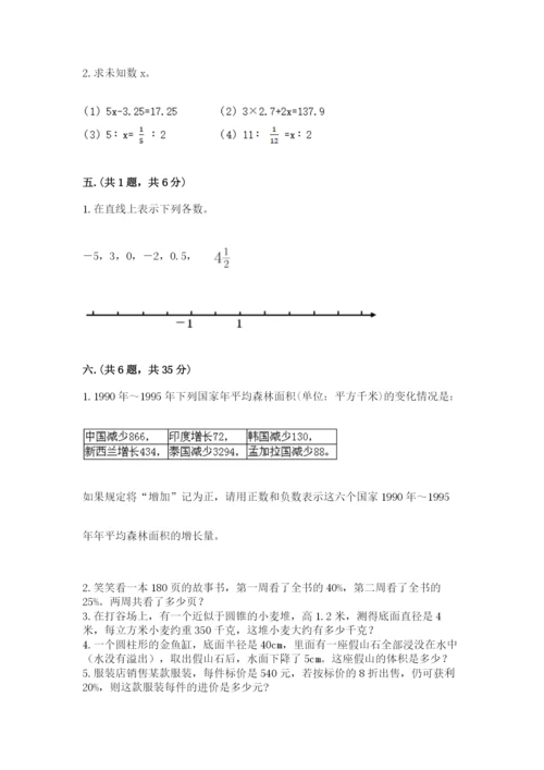 青岛版数学小升初模拟试卷含答案（综合卷）.docx