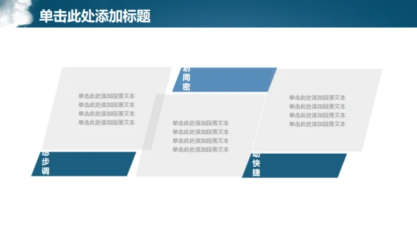 蓝色简约商务风房地产工作汇报通用PPT模板