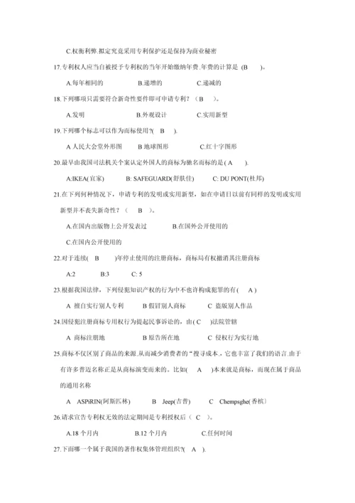 2023年专利知识竞赛试题.docx