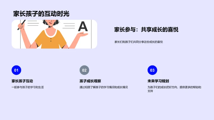 孩子学期成长概览PPT模板