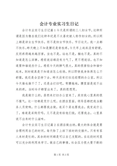 会计专业实习生日记.docx