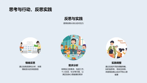教师心理健康讲解PPT模板