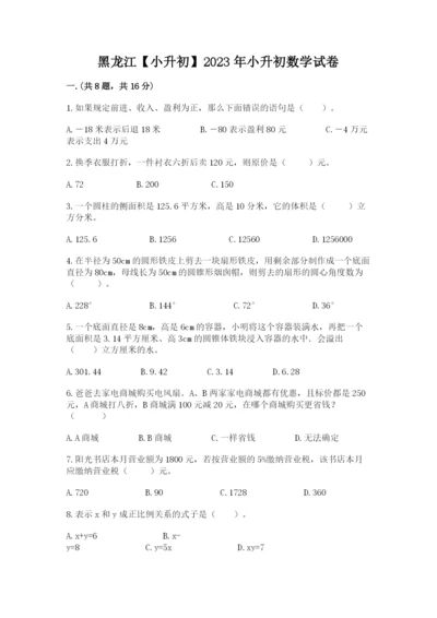 黑龙江【小升初】2023年小升初数学试卷【精品】.docx