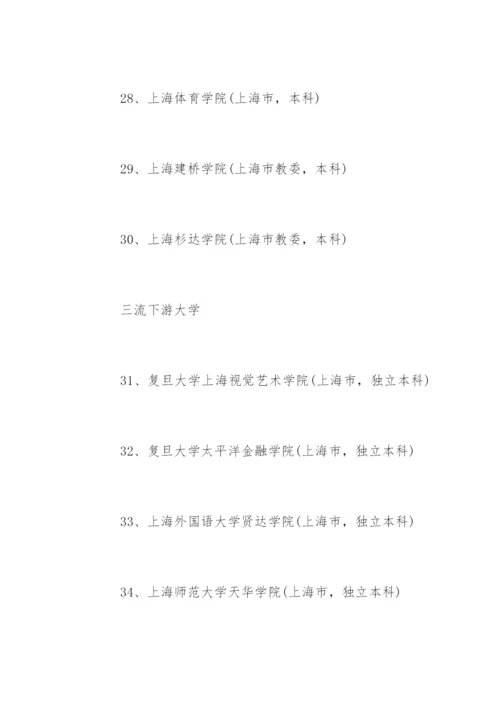 上海大学排名一流、二流、三流.docx