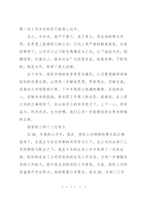 销售新人的个人总结5篇.docx