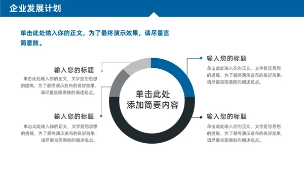 蓝色商务简约商业计划书项目招商PPT模板