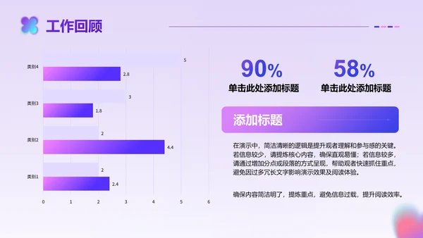 紫色渐变风个人年度述职报告模板PPT模板