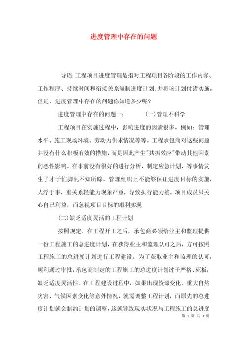 （精选）进度管理中存在的问题.docx