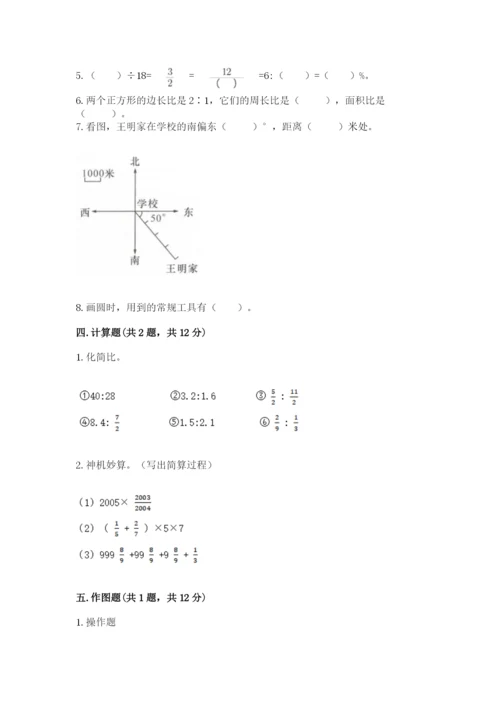 人教版六年级上册数学期末测试卷带下载答案.docx