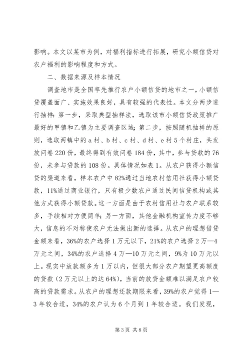 信贷对农户福利影响综述.docx