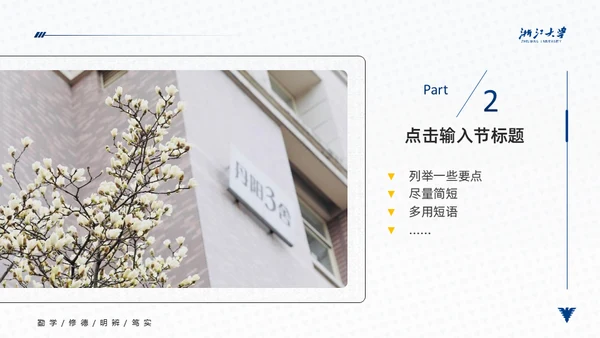 浙江大学简约论文答辩通用PPT模板