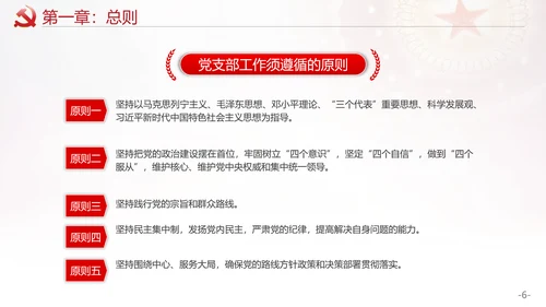 党政党支部工作条例教学PPT模板
