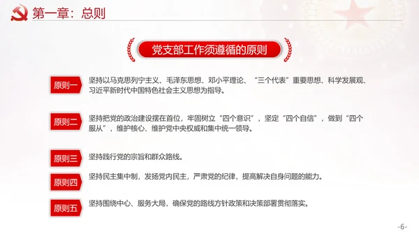 党政党支部工作条例教学PPT模板
