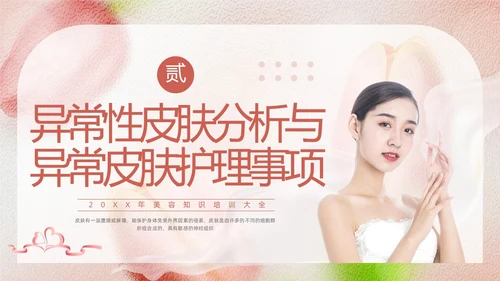 粉色简约美容知识培训大全PPT模板宣传PPT动态PPT